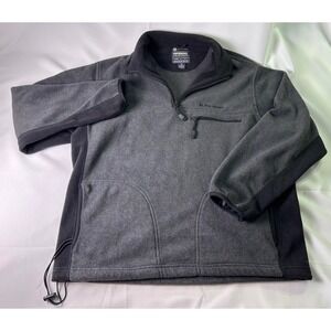 American Eagle AE Performance Mens Small Gray Pullover Fleece Quarter Zip Jacket